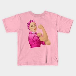 Rosie the Riveter Breast Cancer Awareness Kids T-Shirt